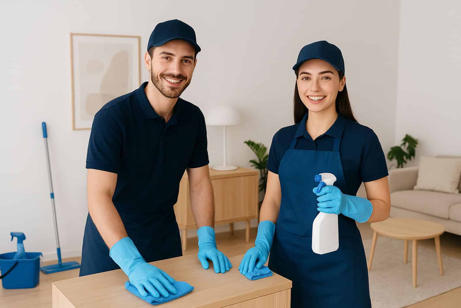 ai dalle cleaning service team working 01